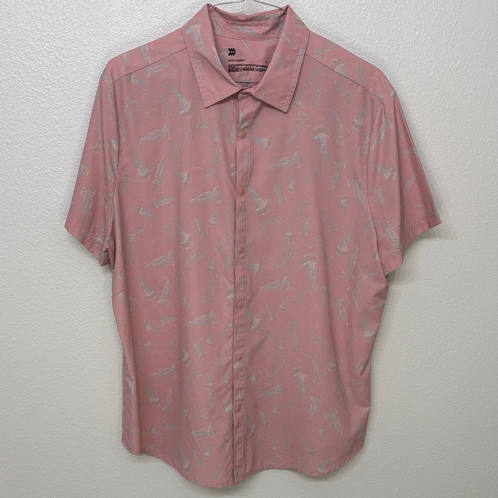 All in Motion Pink Patterned Casual Shirt